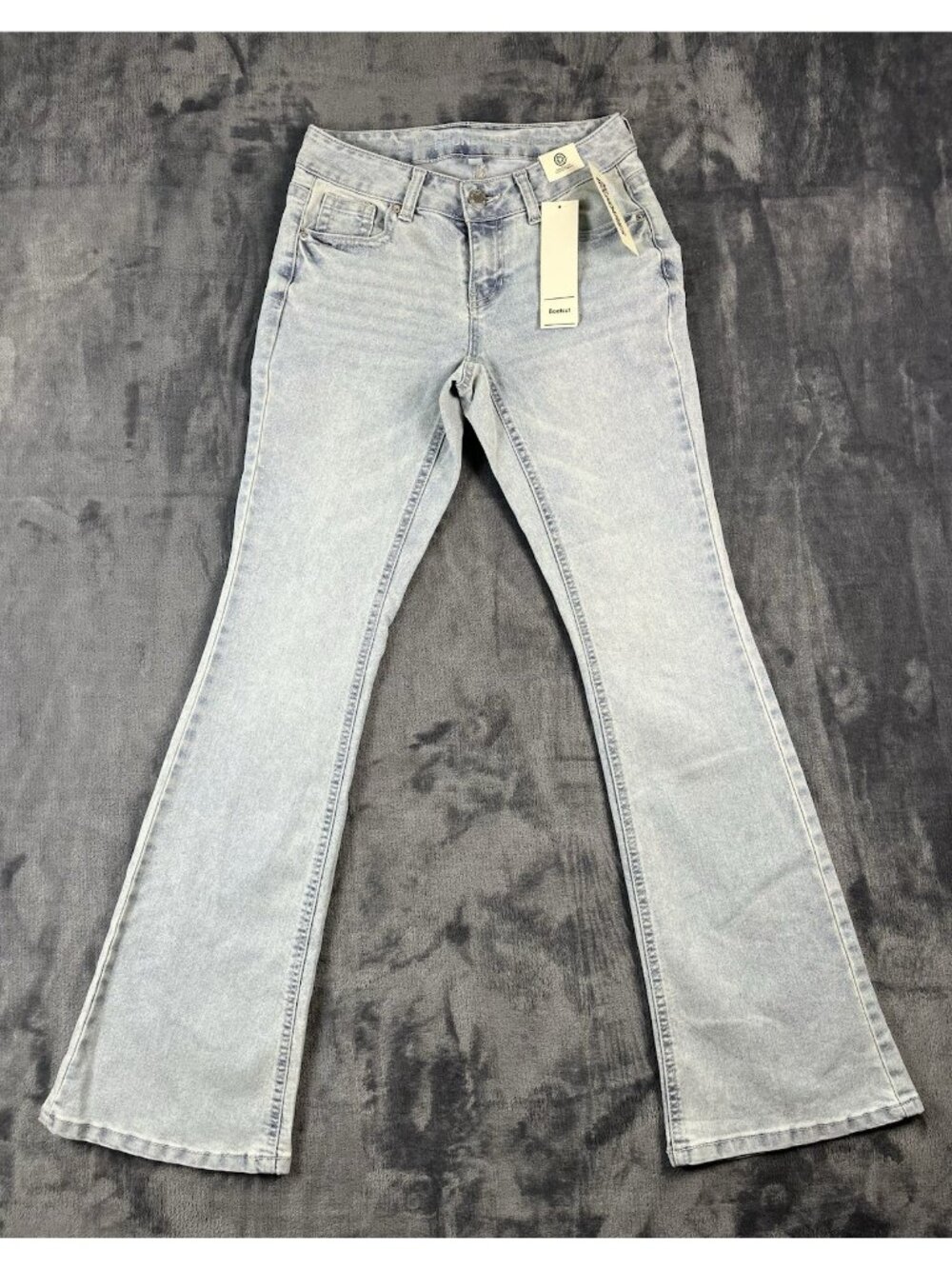 No Boundaries Jeans Stitch Bootcut Mid Rise Women's Size 0 NEW